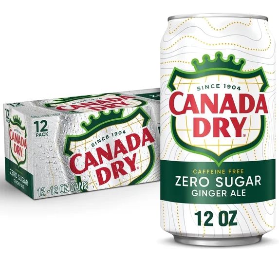 CANADA DRY GINGER ALE ZERO SUGAR CN, 12OZ/12PKX2 - Image 1