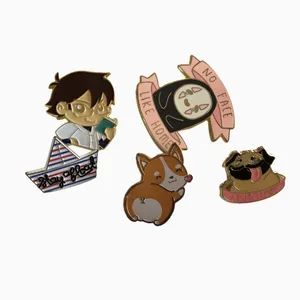Custom Various Styles Metal Enamel Lapel Pin Origin China Plating Gold Material Metal Trademark YiBAO Model NO. YB-020 Type School Badge - Image 1