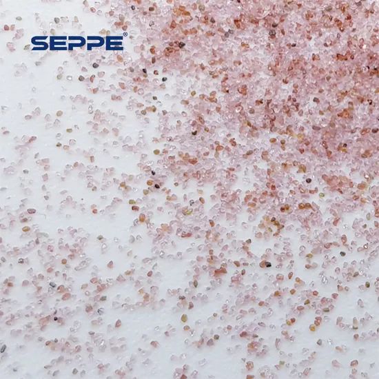 SEPPE Garnet80Mesh Pink Abrasive 7.5-8H 80Mesh Natural 1Y Color Pink Origin China Model NO. SGA Trademark SEPPE HS Code 25132000 - Image 2