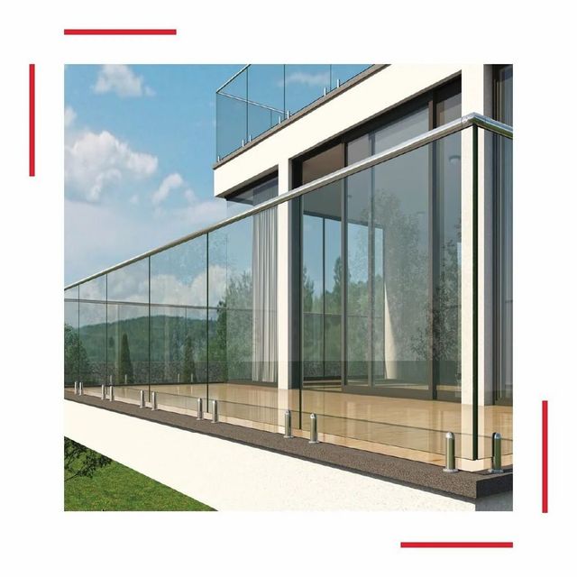 Balcony Railings System, Floor Position Balcony Material Aluminium Mounting Type - Image 1