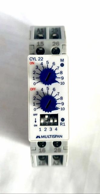 Multispan Analog Timers Type Analog Brand Multispan Mounting Din Rail Mounting Dimension(HXWXD)MM 90 X 22.5 - Image 3