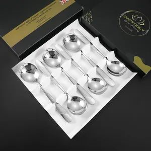 Star Diamond Round Spoon Made of 304 Stainless Steel Sample Free MOQ 100 Set Origin China Color Multicolor Trademark chuanxin - Image 1
