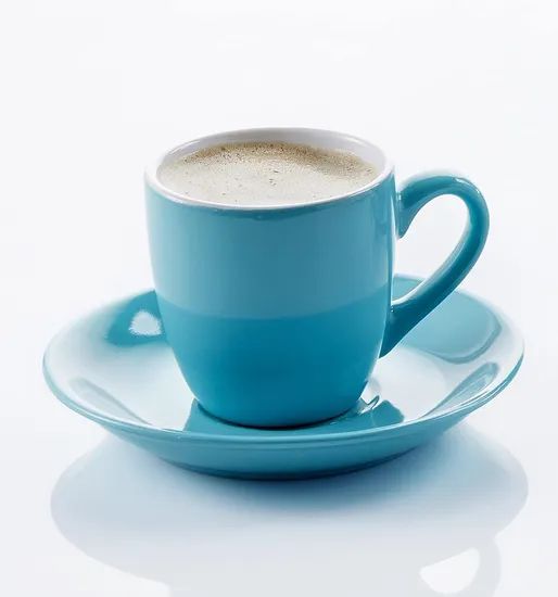 Blue White Ceramic Espresso Coffee Tea Cups & Saucers Set W/ Storing Rack - Image 6