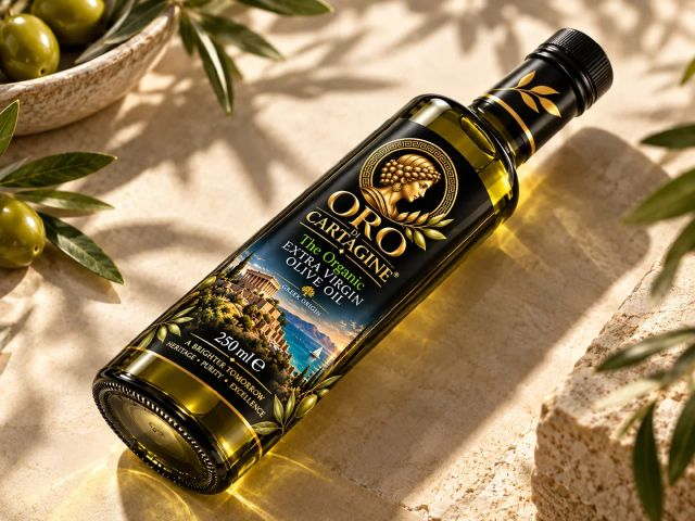 Oro Di Cartagine Tunisian Extra Virgin Olive Oil – 500ml Glass Bottle – Private Label Available - Image 4