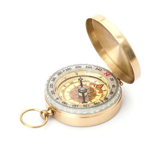 Outdoor Brass Compass Multifunctional Antique Compass - Image 1