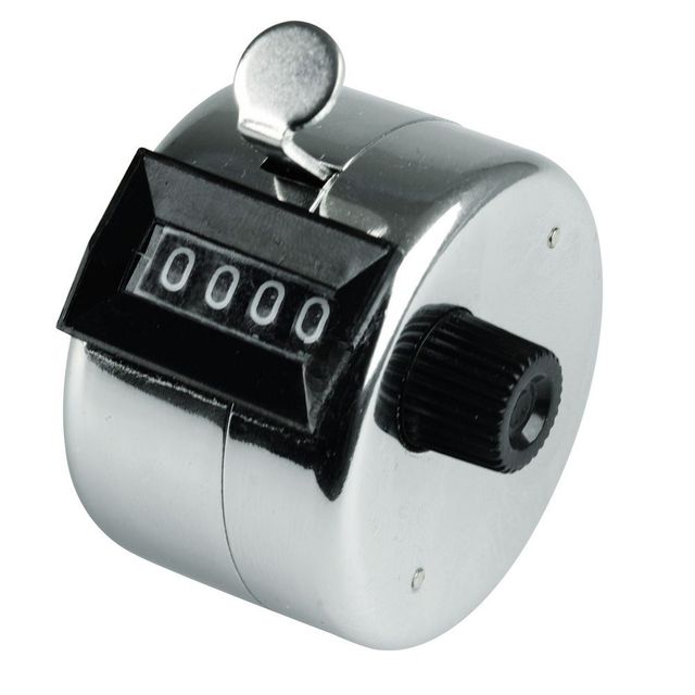 Hand Tally - Jaap Counter, For Industrial Weight 65 gm Shape Circular Mechanism Electronic Size 5.1 x 4.7 x 4.1 cm Brand Prestige - Image 1