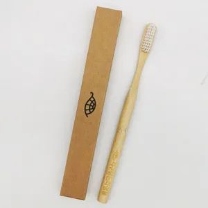 OEM Customized Biodegradable Organic Bamboo Toothbrush Soft Nylon Bristles for Home Use - Image 1