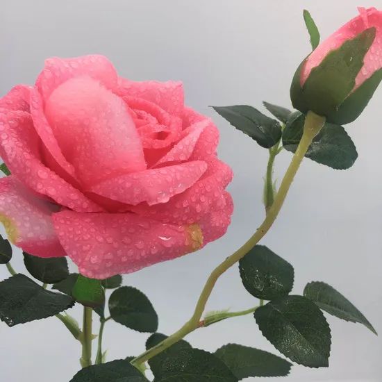 Waterproof Sun Resistant Artificial Flower Rose Orange Color - Image 4