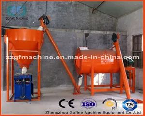 Automatic Dry Mortar Batching Mixing Production Line Power 4-8kw Volume 450L Weight 500kg Origin China Capacity 1-2t/H Layout Vertical - Image 2