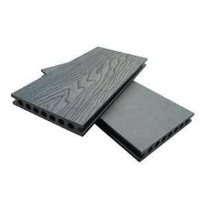 Composite Decking Mixed Color 3D Wood Pattern Decking Tiles WPC Decking Outdoor Engineered Flooring - Image 1