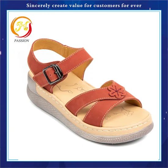Professional Manufacturer Cow Leather Sandals Gender Women Waterproof No Heel Type Flat Occasion Casual Heel Shape Flat Toe Cap Open - Image 3