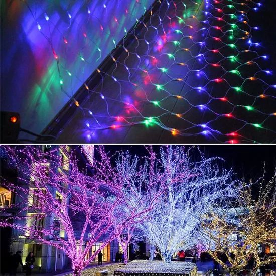 110V 220V Customized Net Mesh String Fairy Lights LED Fishing Light for Diwali Decoration - Image 4