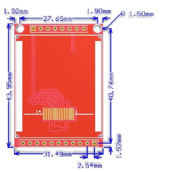 1 44 Inch Resolution 128X128 Spi Port LCD Driver Board Square Arduino LCD Display Module - Image 6