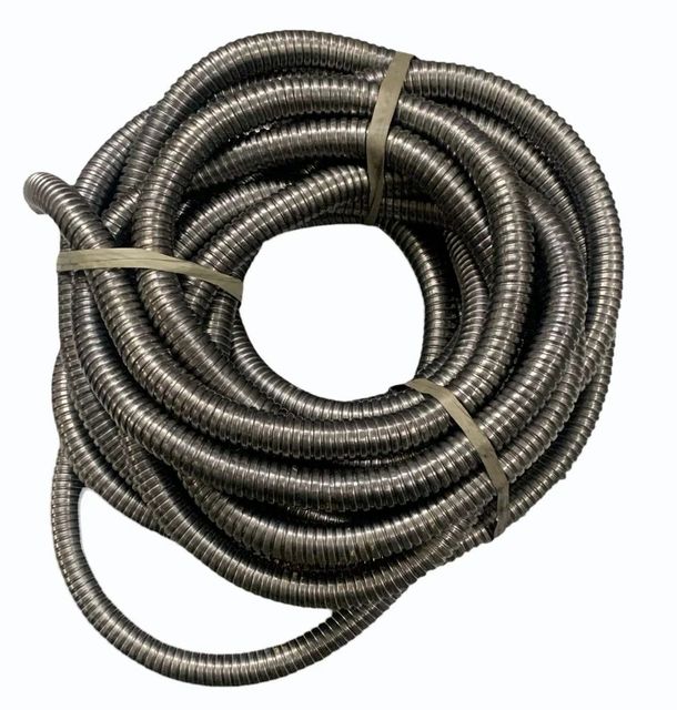 Galvanized Iron Flexible Conduit Pipes Shape Round Color Silver Thickness 25mm Diameter 1/4inch Surface Treatment - Image 1
