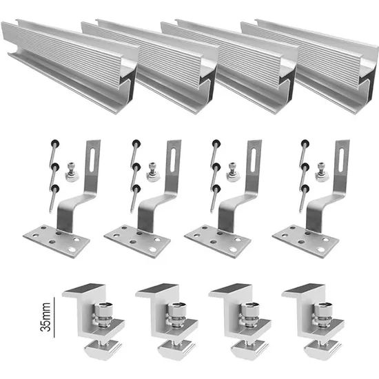 Roofing Sheet Solar Mounting Modules Rails Clamps Hooks Kit OEM Allowed Origin China HS Code 730890 Surface Anodized Trademark - Image 3