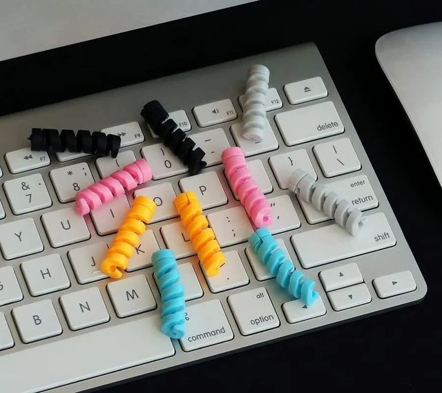 Cable Protection Design Spiral Grip Type Secure Grip Material Flexible Silicone Cable Protection Prevents Bending, Fraying, And - Image 6