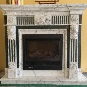 Modern Style Volakas White Marble Stone Fireplaces - Image 4