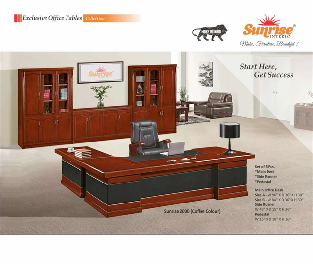 Modular Office Furniture Manufacturer Desk Size 7ft X 3ft Director Chair Count 1 Pc Visitor Chair Count 3 Pcs Sofa Seater Count 3 - Image 13