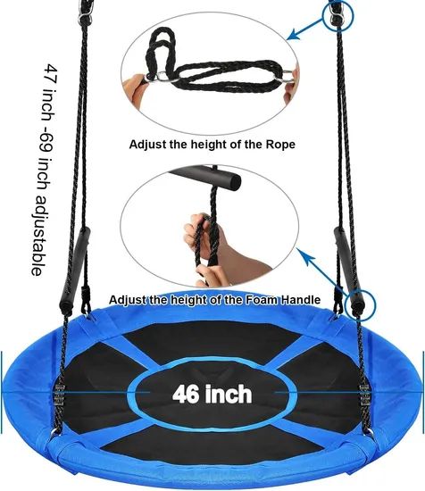Adjustable Ropes and Carabiners for Blue Saucer Tree Swing - Image 5