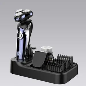 USB Rechargeable Electric Shaver 4 in 1 Shaving Kit for Man Origin China Trademark OEM Rated Power 5W Voltage 100-240V Beard Type - Image 1