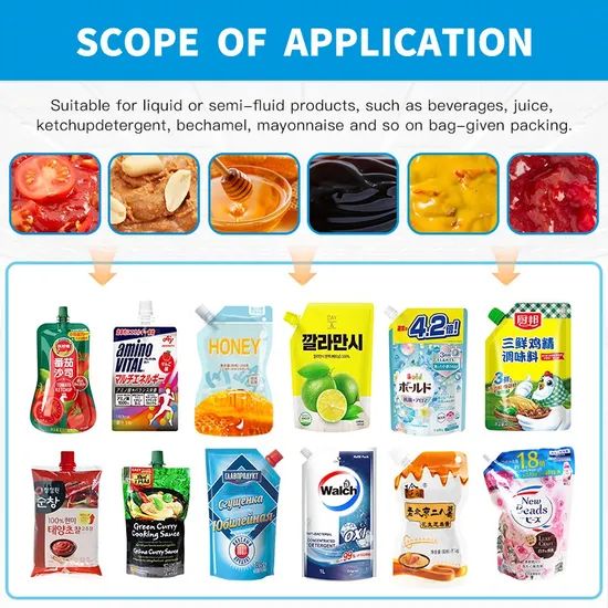 Factory Price Automatic Spout Pouch Filling Capping Machine for Mustard Sauce Pudding Liquid - Image 3