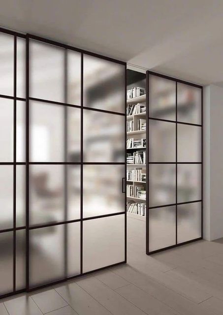 Aluminium Frame Glass Partition Design Plain Thickness 6 mm Finishing Matty Insulation Thermal System Thickness 45mm Partition Style Grid - Image 4