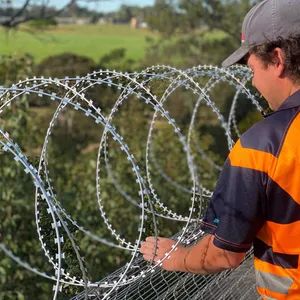 Razor Wire Mesh with Galvanized Barbed Wire - Image 3