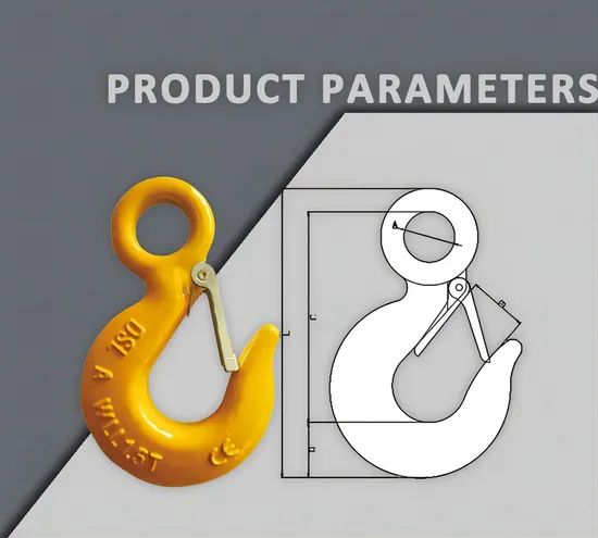 G80 Lifting Hook Rigging Us Eye Slip Hook with Safety Latch MOQ 100PCS Standard Us Trademark no Condition New Color - Image 1