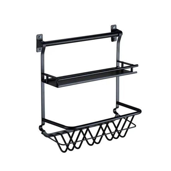 Condiment Storage Rack Double Layer Spice Jars Rack Kitchen Storage Holder Multifunction Kitchen Organizer Storage Shelf Rack - Image 3
