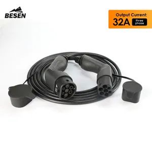 Type 2 Female to Male Plug 32 a Charging Cable Weight 4 Kg Color Black IP Grade 54 Origin China Trademark BESEN Output Current 16A - Image 6