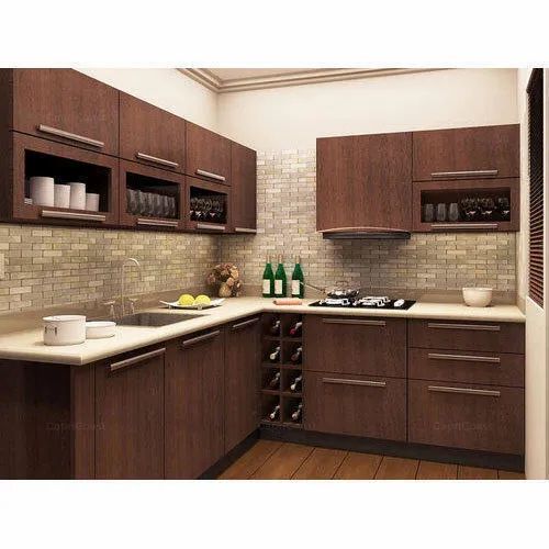 Commercial MDF Modular Kitchen, Service Location : India Material MDF Warranty Yes Service Location/City India 3D Interior Design Available - Image 1