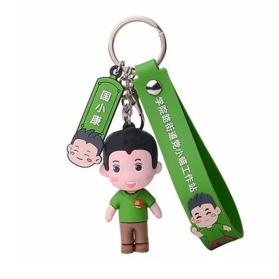 Customize 3D Cute Cartoon Characters PVC Silicone Keychain Pendant for Car Bag - Image 5