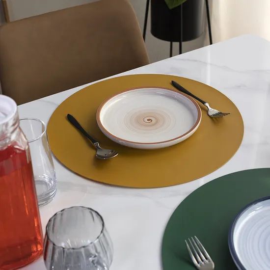 Custom Logo Printed Plastic Leather PVC Placemats Table Mat Promotional Place Mats - Image 3