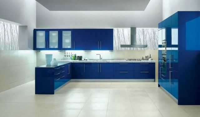 Mirror finish acrylic Modular Kitchen Material Wooden Appearance Modern Door Finishing Acrylic Finish Type Powder - Image 2
