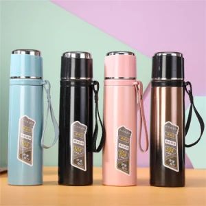 500ml Stainless Steel Thermos with Metal Coating Cover PP Color Pink Trademark OEM Style Outdoor Capacity 500ml Brand Name OEM/ODM - Image 1