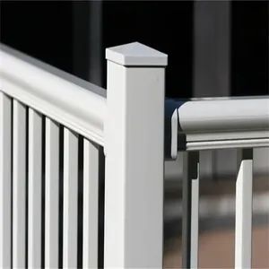 Stair and Pool White Color and Black Color PVC Railing Color White Hole Shape No Material Plastic Model NO. LJ 1660 Trademark - Image 3