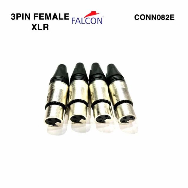Falcon 3 Pin Female XLR Connector Brand Falcon No. of Pins 3 Connector Gender Female Material Stainless Steel Usage Microphones, Electric - Image 1