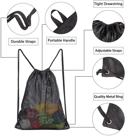 Promotional Drawstring Bag; Mesh Bag Season All Origin China Gender Unisex Trademark OEM Material Nylon Suit for Campus Style - Image 4