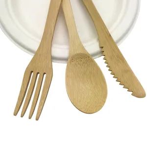 Complete Bamboo Dining Set: Knife, Fork, Spoon, and More Origin China Color Bicolor Packaging Customized Feature Eco-Friendly - Image 3