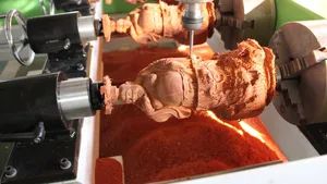 Cylinder Engraving 3D Wood Carving CNC Router Voltage 380V Collet ISO30 CNC or Not CNC Weight(Kg) 1000 Model NO. GD-1325 - Image 6
