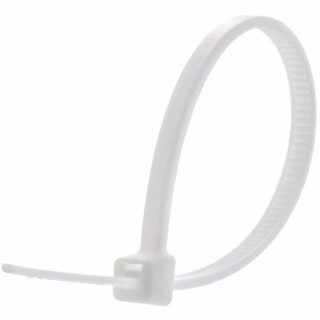 White Cable Tie, 100 mm Width ALL Color White Length 100 mm Material Nylon Tensile Strength ALL Package Quantity 100 - Image 4