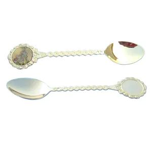 Souvenir Spoon, Gift Spoons (FTSS2554) Trademark FT Origin China Thickness 2.0 Style Fashion Plating Silver Size 4.8 Inches - Image 6
