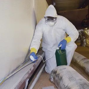 Industrial Protective Disposable Waterproof Asbestos Coverall Hazmat Safety Work Suit - Image 3