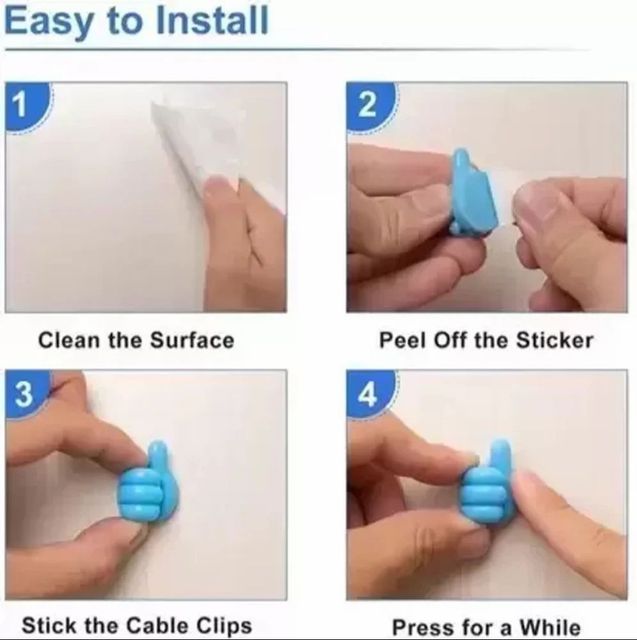 Plastic Thumb Shape Holder Size 1.2mm Color Blue Self Adhesive Yes Design Thumb Design Mounted Wall Mounted Material ABS - Image 4