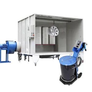 Manual Powder Coating Booth Intelligent Electrostatic Paint Spray Booth ...