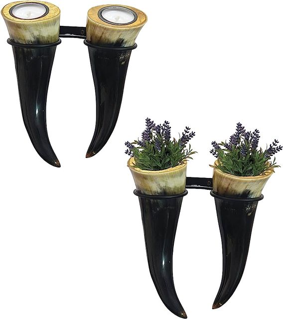 Handmade buffalo horn flower vase Large Size Desktop Decoration Buffalo horn flower Vase at wholesale price - Image 4