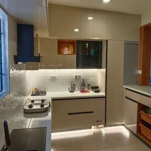 Plywood Smart Storage Modular Kitchen Service Durability High Ease Of Use Enhanced Storage Efficiency Maximized Kitchen Layout Modern And - Image 3