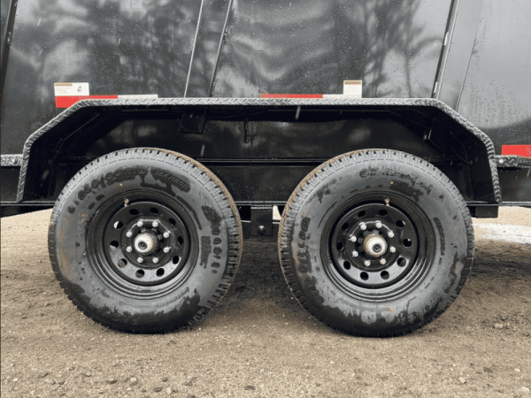2024 RawMaxx Trailers 7X16 14K Powder Coated Dump w/ Tarp Kit - Image 4