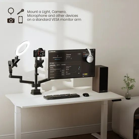 Compatible Vesa Ball Head Adaptor for Monitor Arms Accessories Light Camera - Image 2
