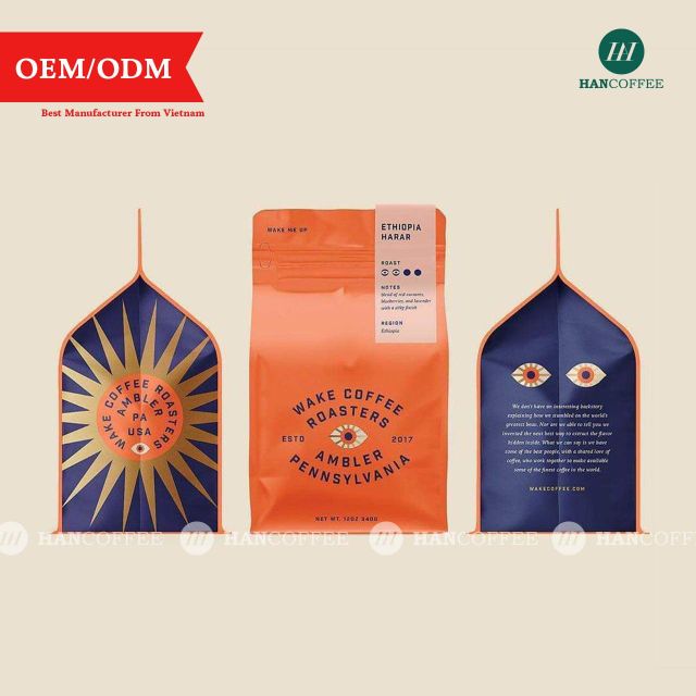 TOP SELLING OEM PRIVATE LABEL ROASTED VIETNAMESE COFFEE ROBUSTA ARABICA WHOLESALE COFFEE BEANS BAGS - HANCOFFEE HIGH QUALITY – product photo 5, product detail gallery